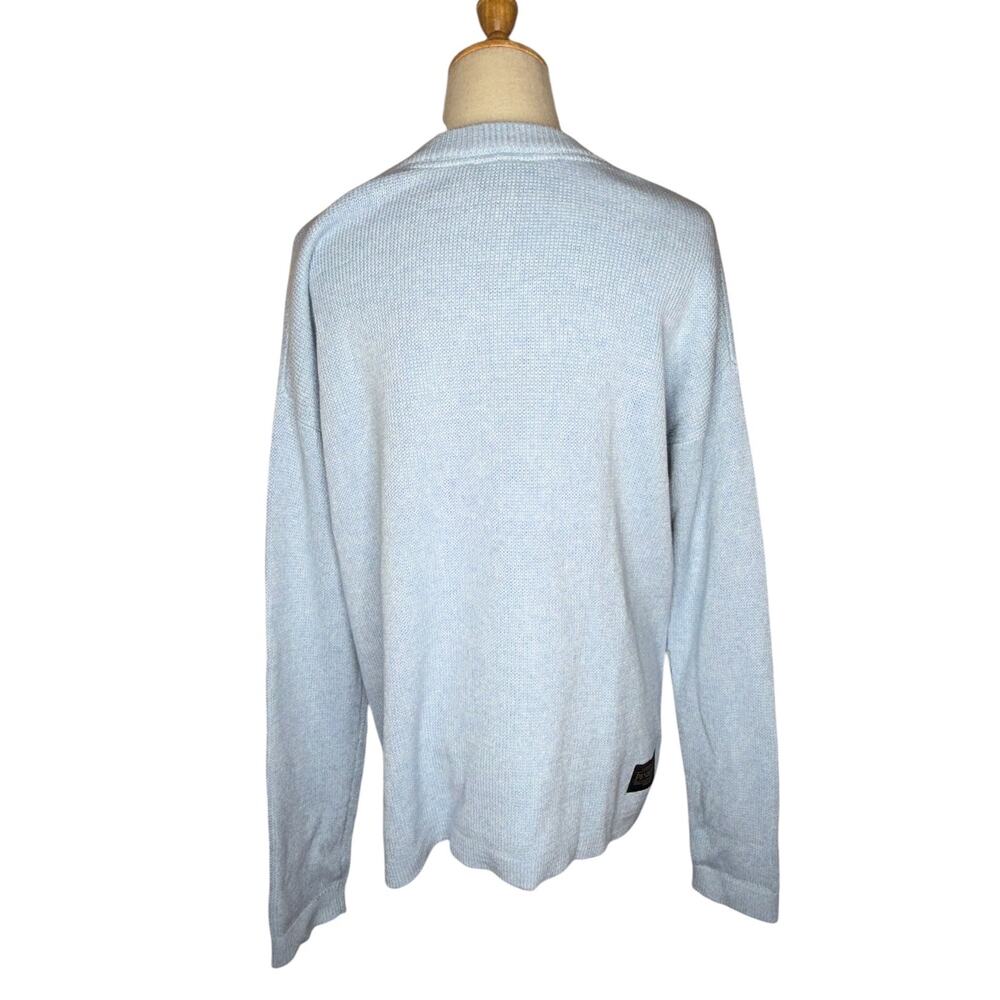 Pendleton Woolen Mills Light Blue Aztec Sweater Top Pullover Cotton Size Medium - Picture 7 of 11